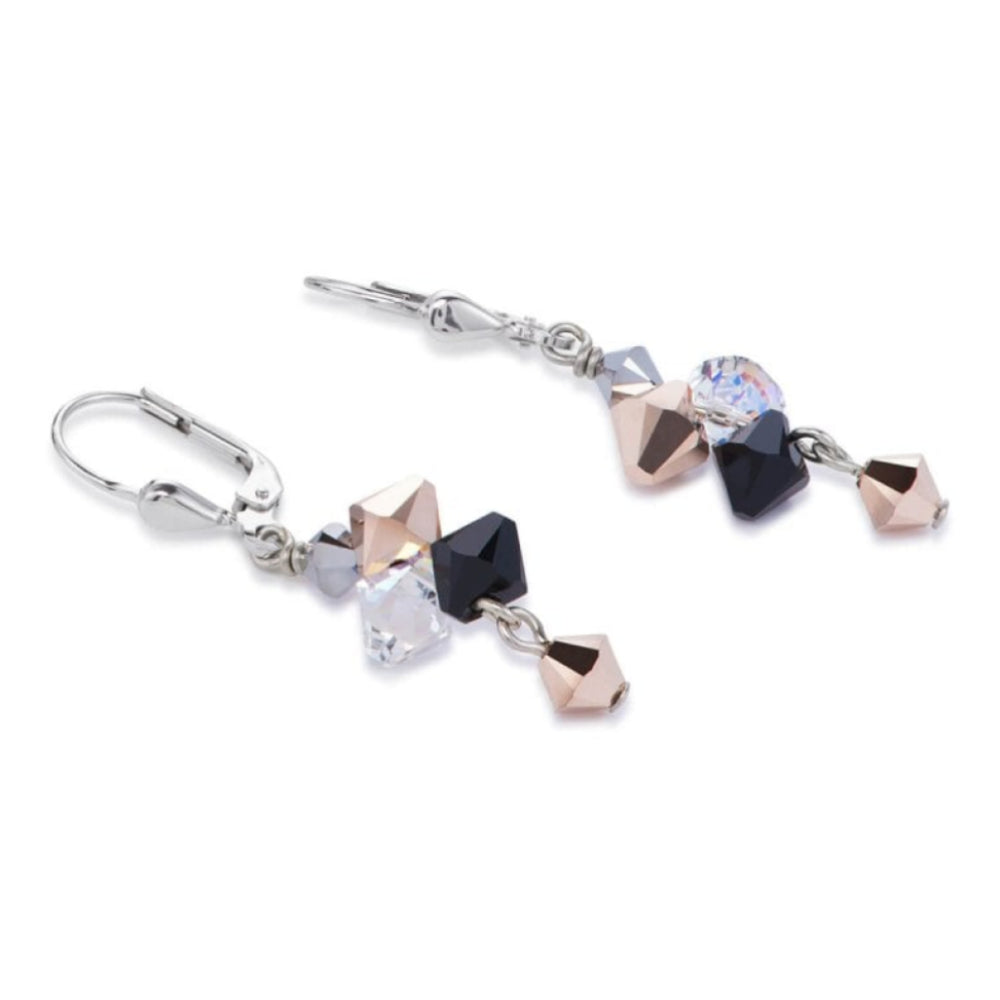 Multicolour Nature Crystals & Stainless Steel Pierced Earrings
