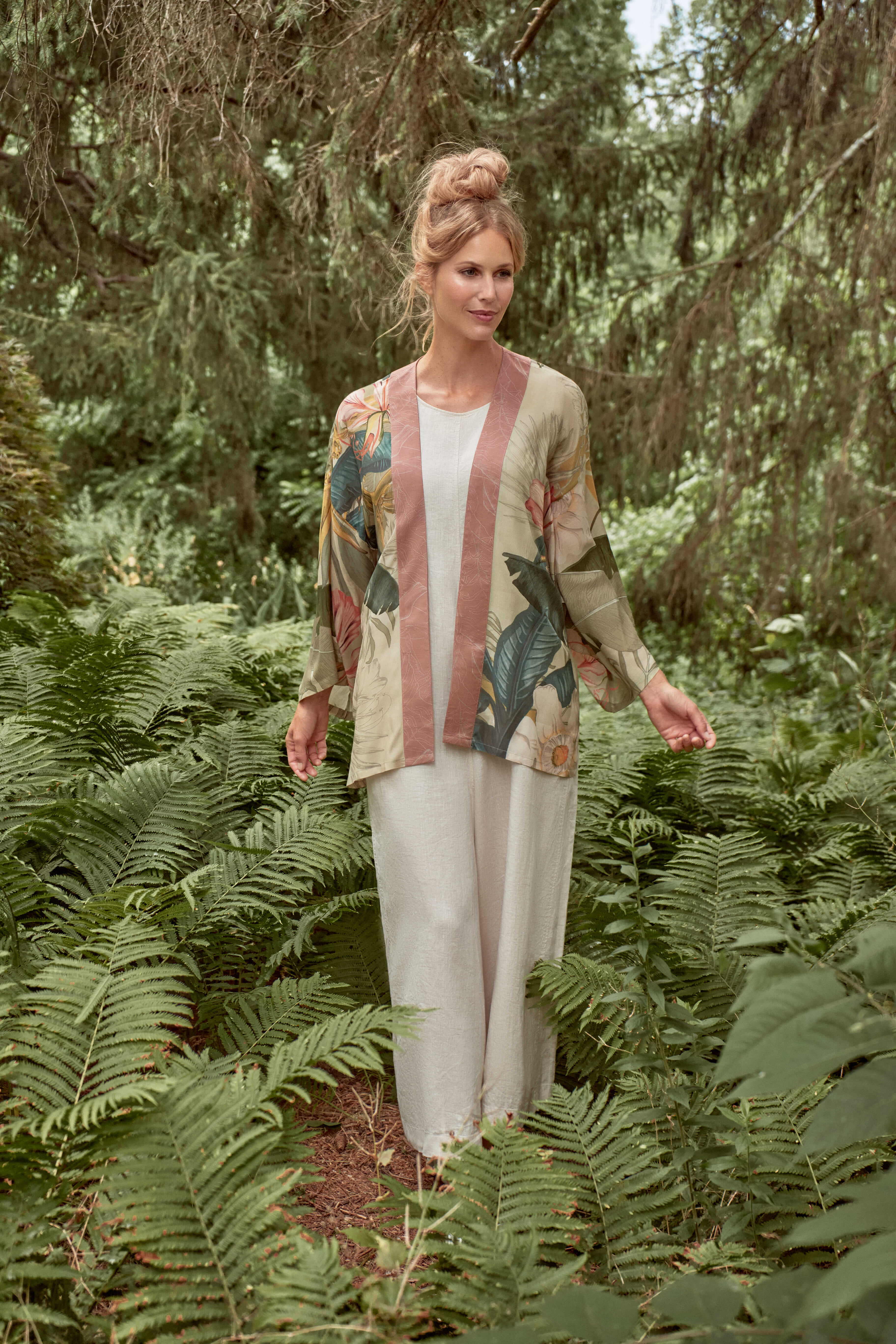 Delicate Tropics Kimono Jacket - Sage