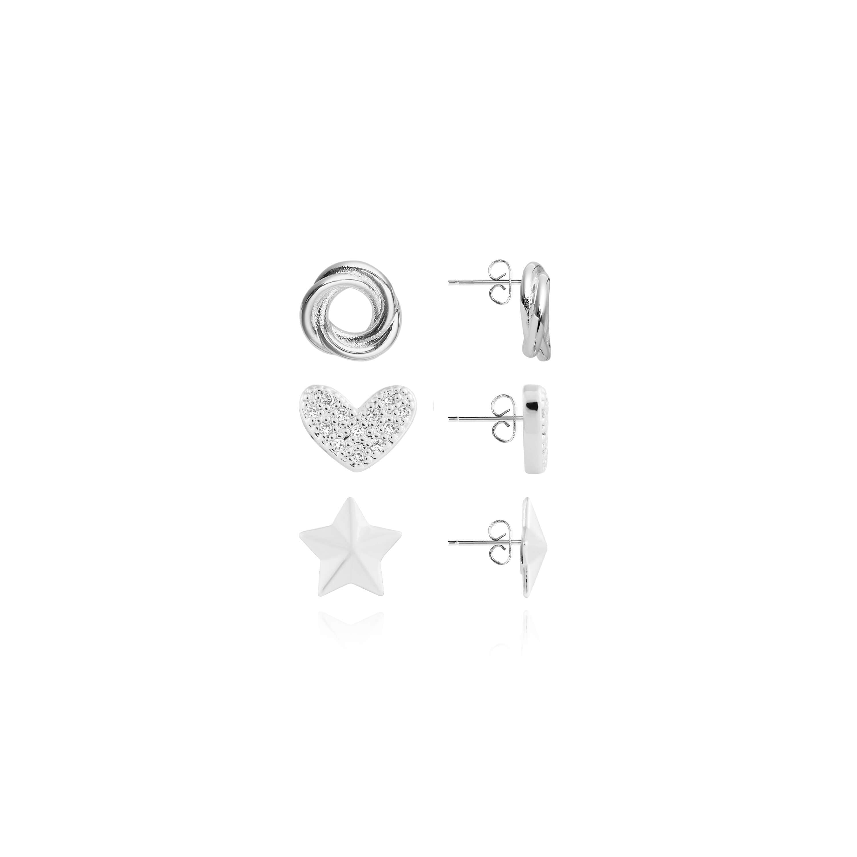 Occasion Earring Box | Forever Friendship | Silver | Earrings | Set Of 3 Earrings