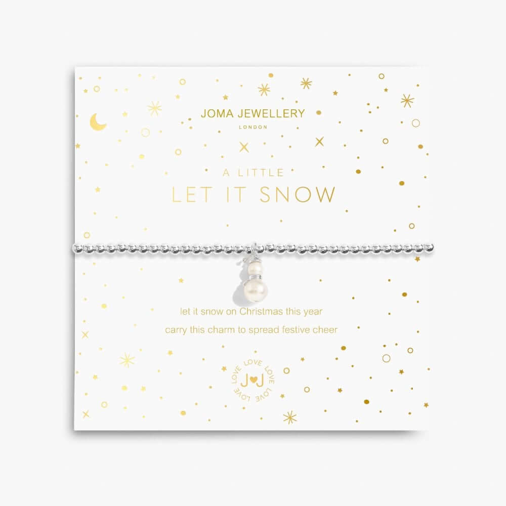 Christmas A Little | Let It Snow | Silver | Bracelet | 17.5cm Stretch