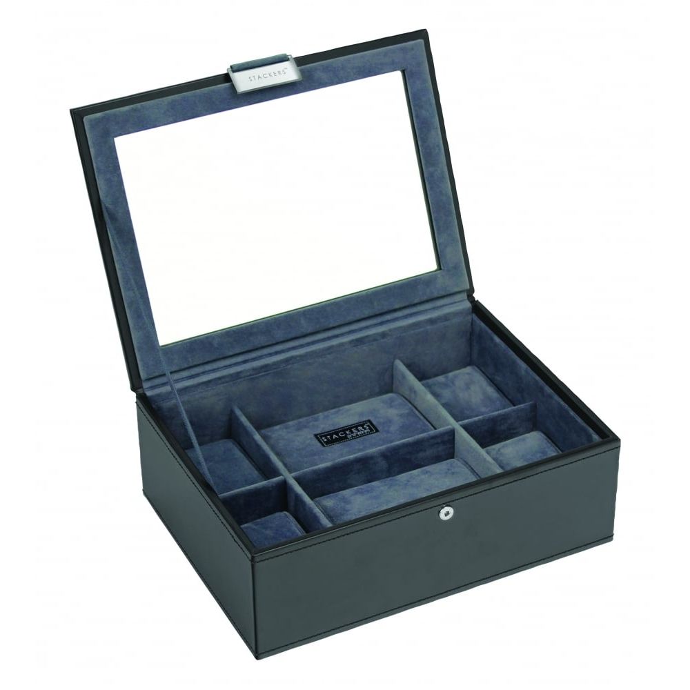 Classic 8pc Watch Box with Glass Lid