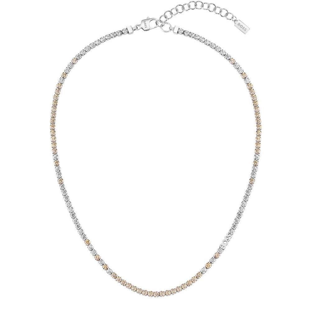 Kassy Precious Rose Crystal Tennis Ladies Necklace