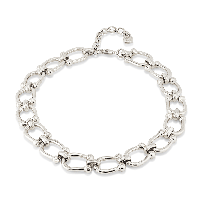 Silver Plated Medium Sized Links Necklace