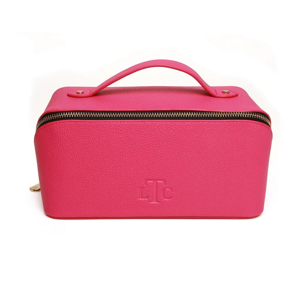 The London Train Case Co.- Hot Pink & Black Train Case