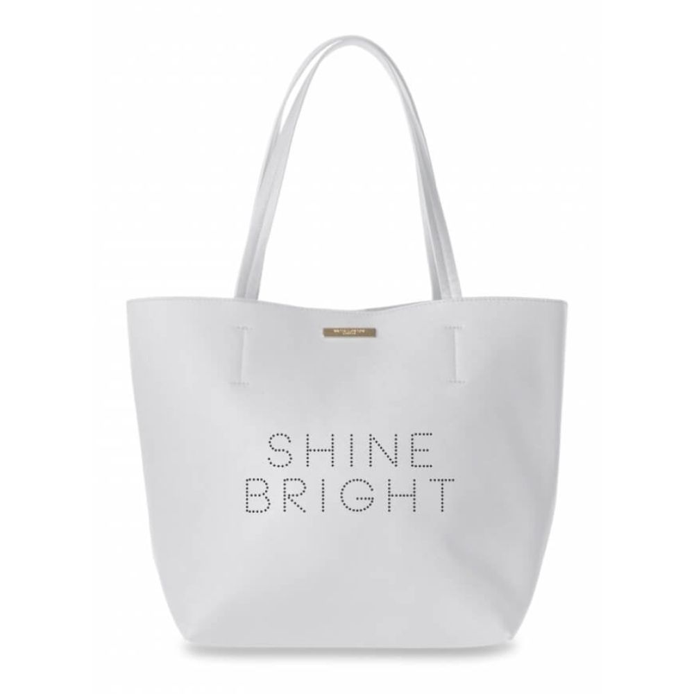Polka Dot Parker Shopper - Shine Bright - Pale Gray
