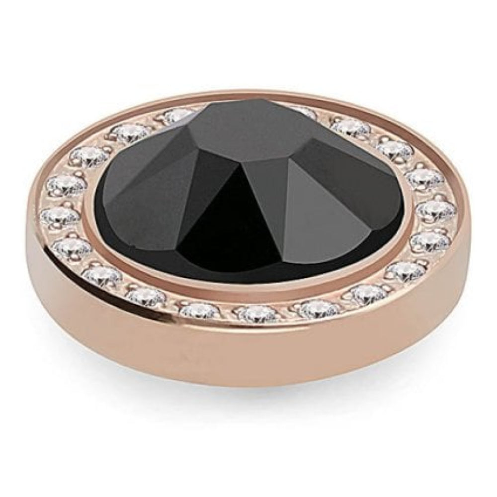 10.5mm Interchangeable Canino Deluxe Jet Hematite Crystal Top in RG