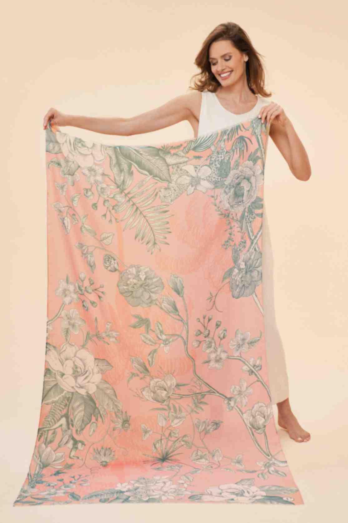 Floral Jungle Print Scarf - Petal