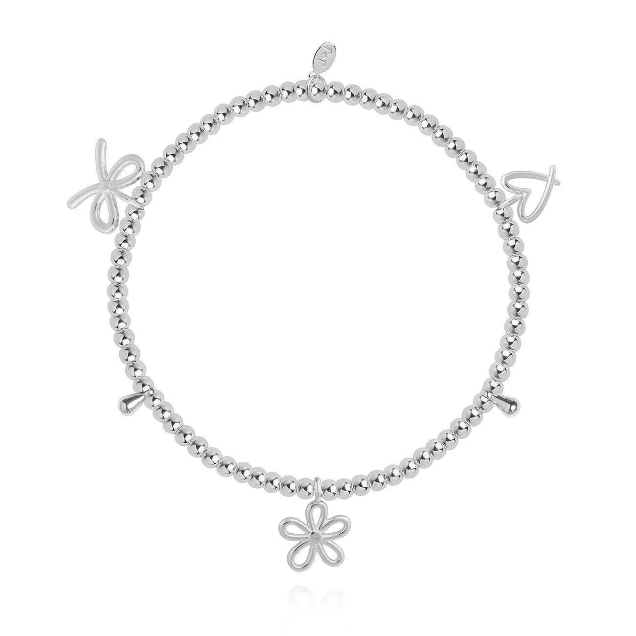 Lifes A Charm | Thank You | Silver | Charm Bracelet | 17.5cm Stretch