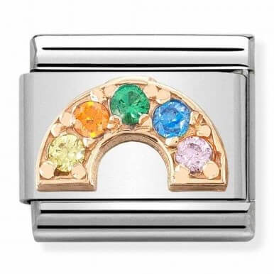 Composable Classic 9k Rose Gold CZ Rainbow Link
