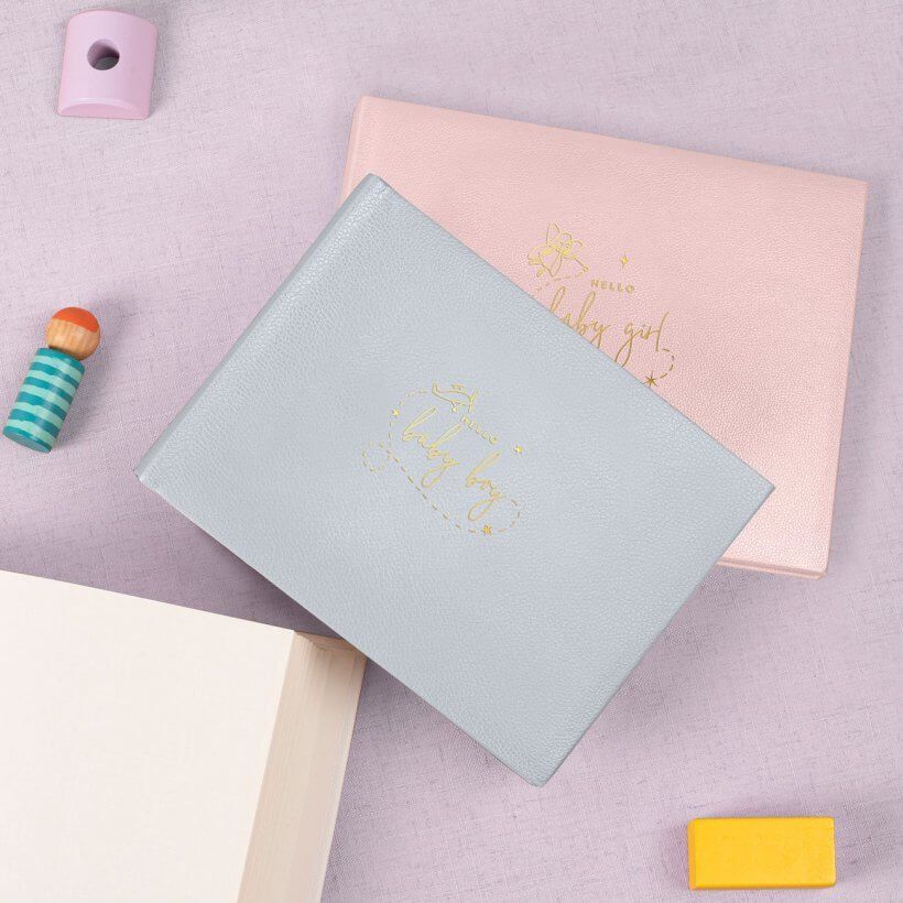 Photo Album | Hello Baby Boy | Aeroplane | Metallic Blue