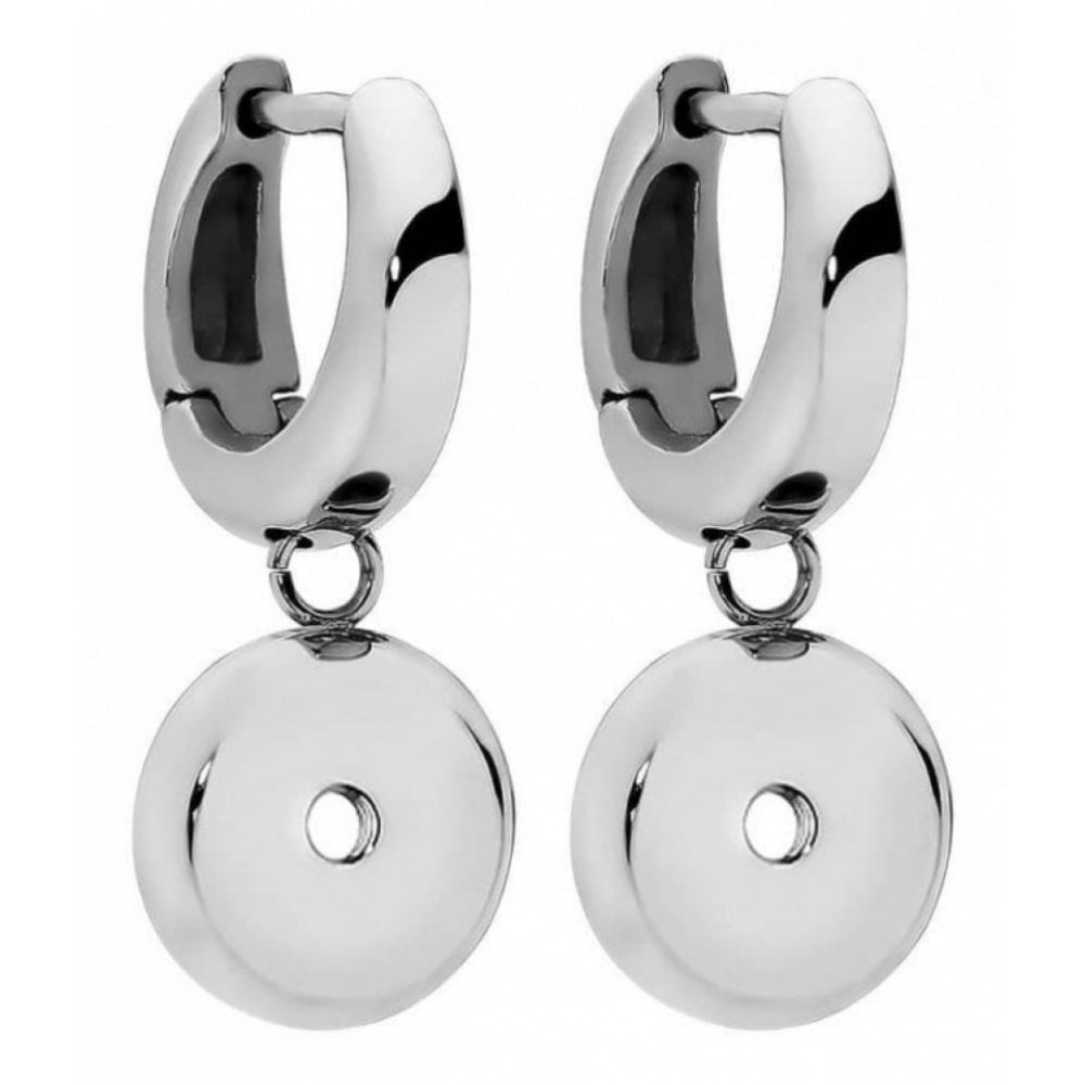 Famosa Stainless Steel Small Hoop With A Drop Earrings