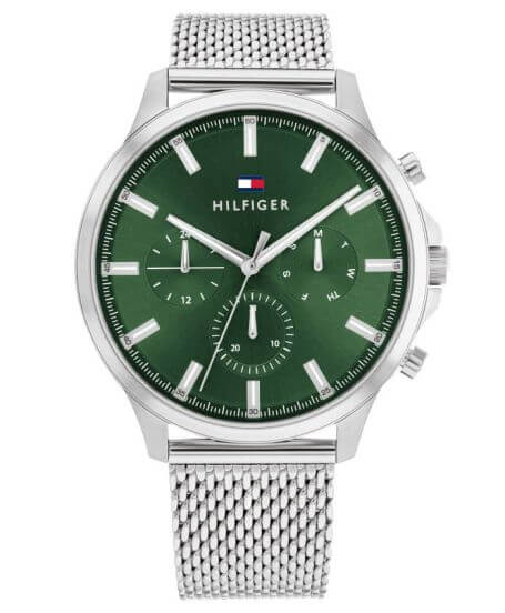 Ryder Green Dial Stainless Steel Mesh Strap Watch