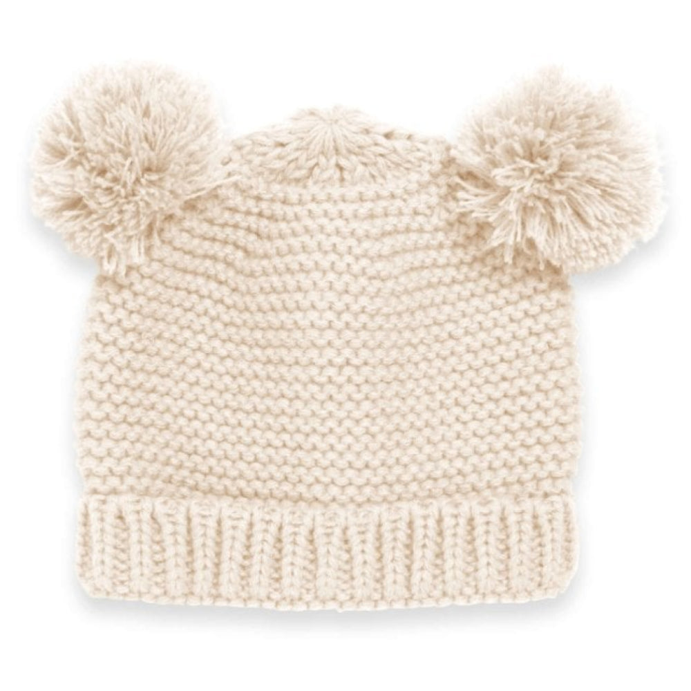 BABY HAT AND MITTENS SET - Cream - 0-6 Months