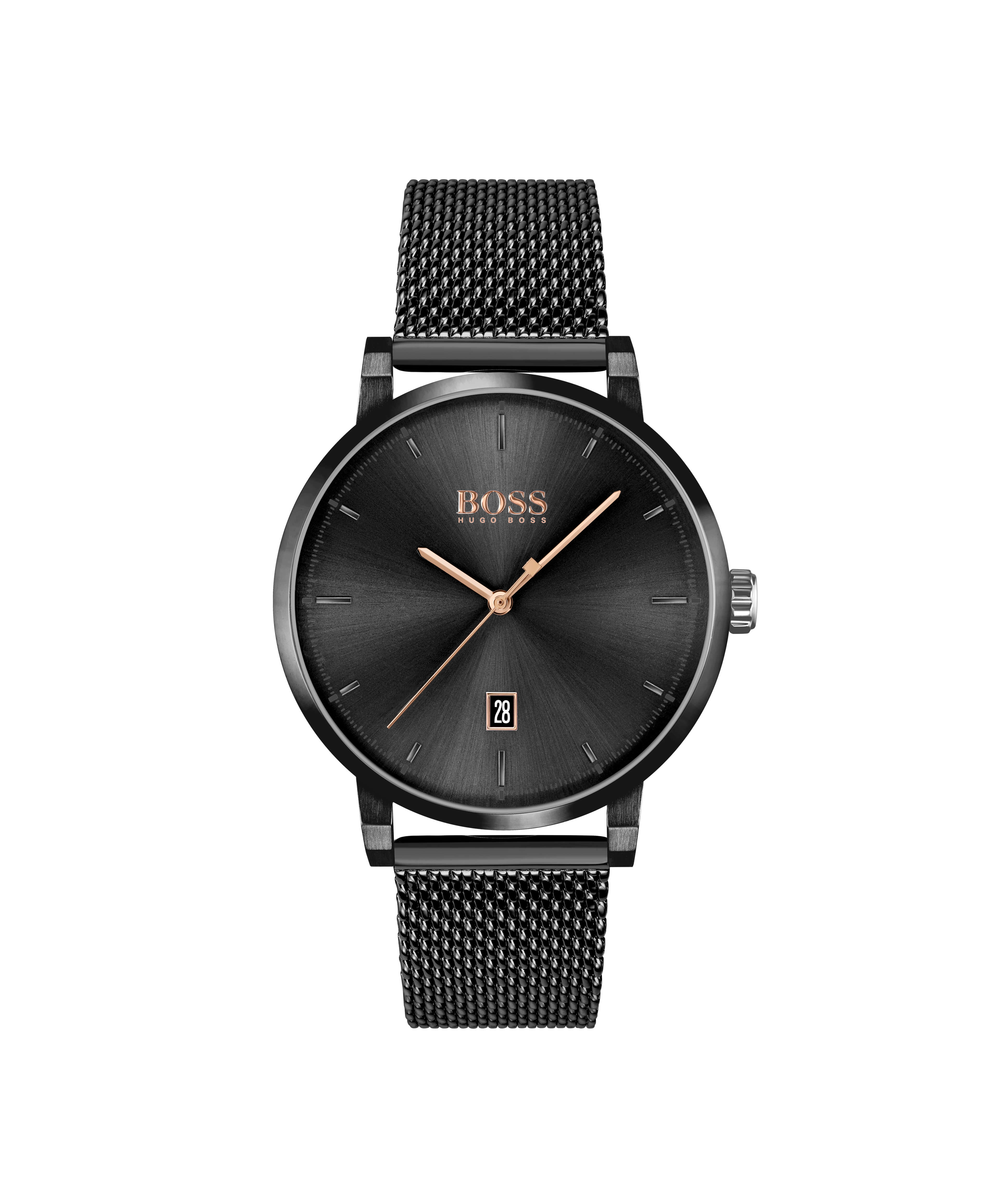 Confidence IP Black Gents Watch