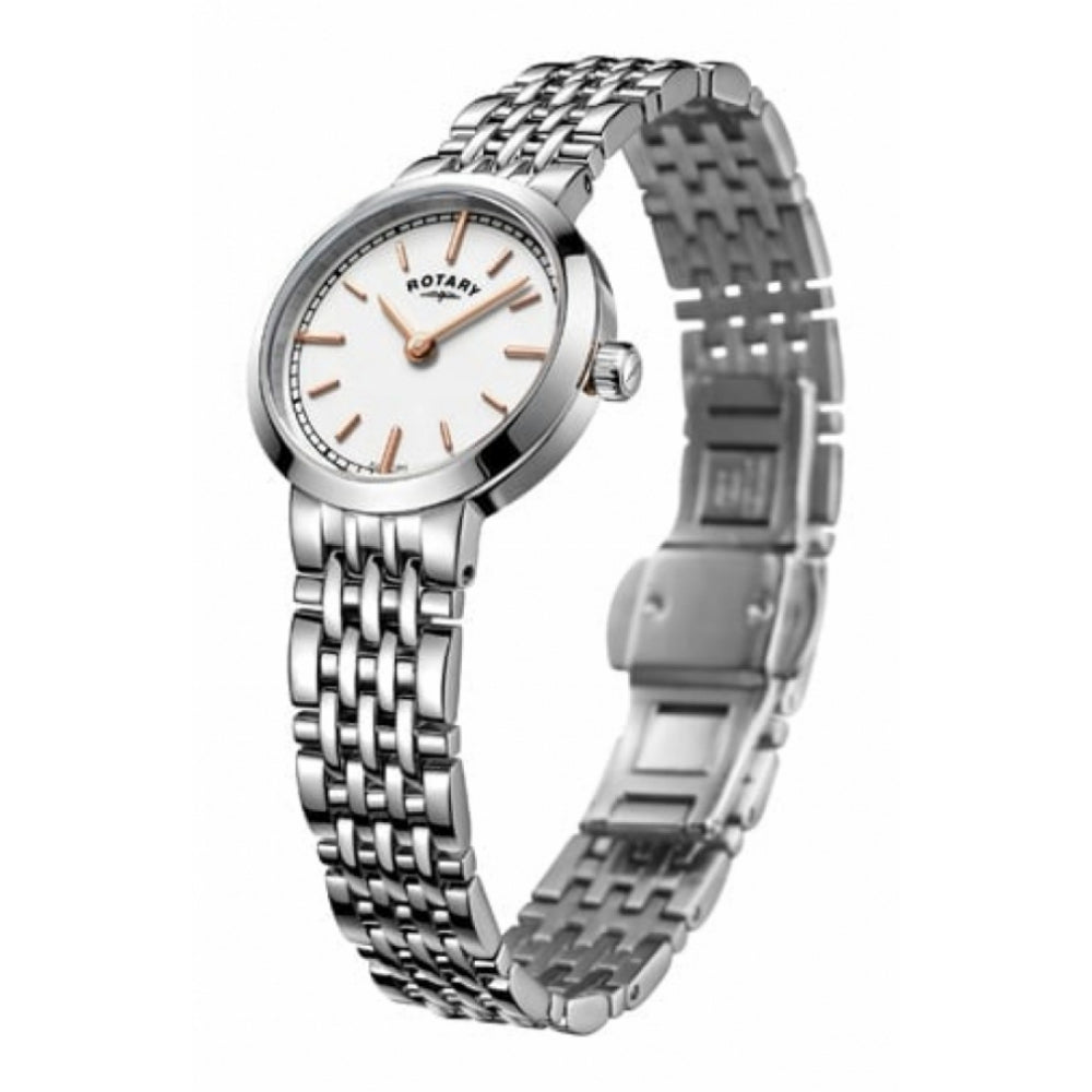 Stainless Steel Mother Of Pearl Ladies Wristwatch