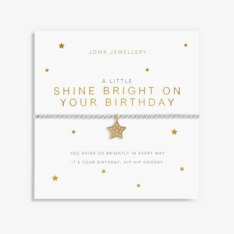 A Little 'Shine Bright On Your Birthday' Bracelet