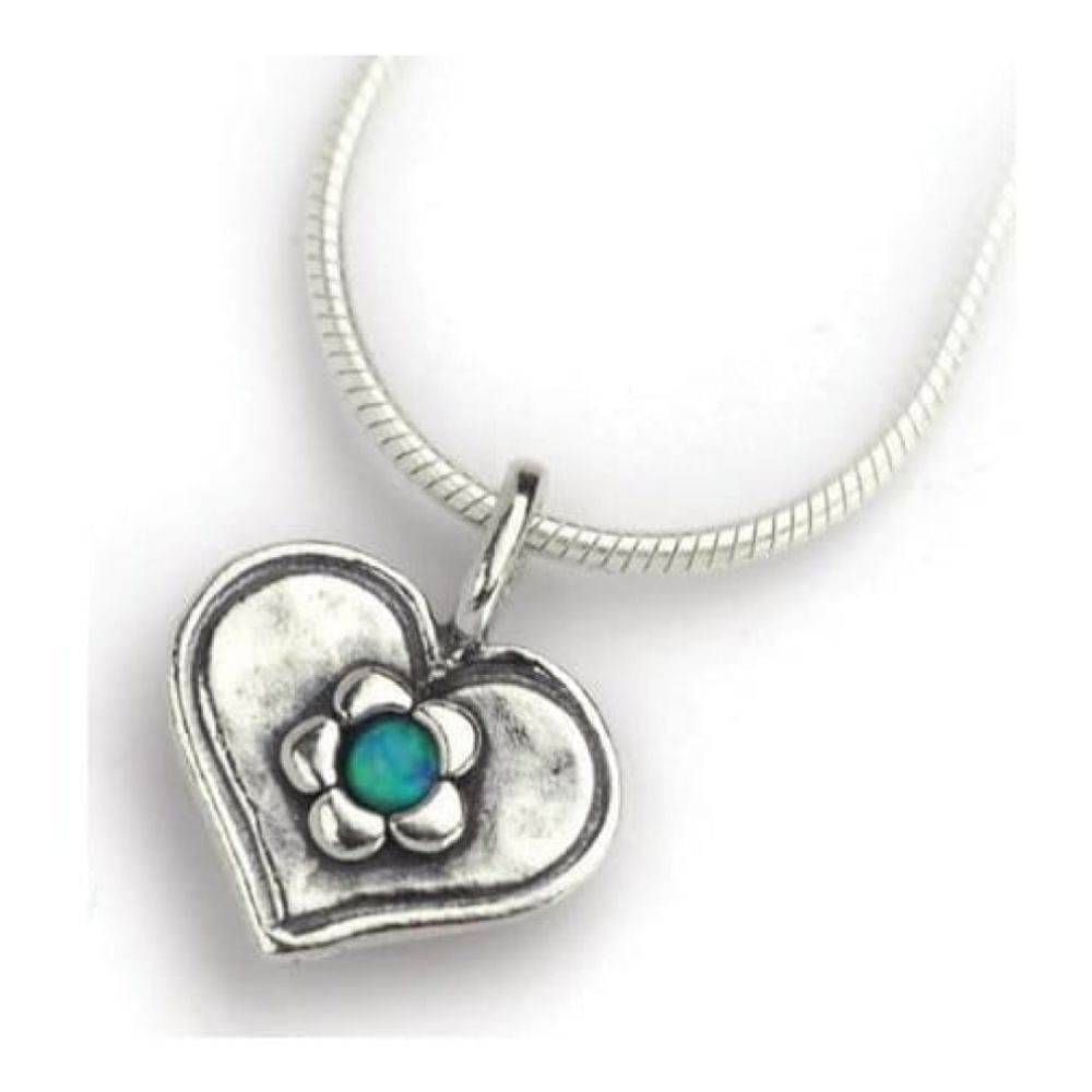 Ladies Handmade Silver Heart Pendant Necklace