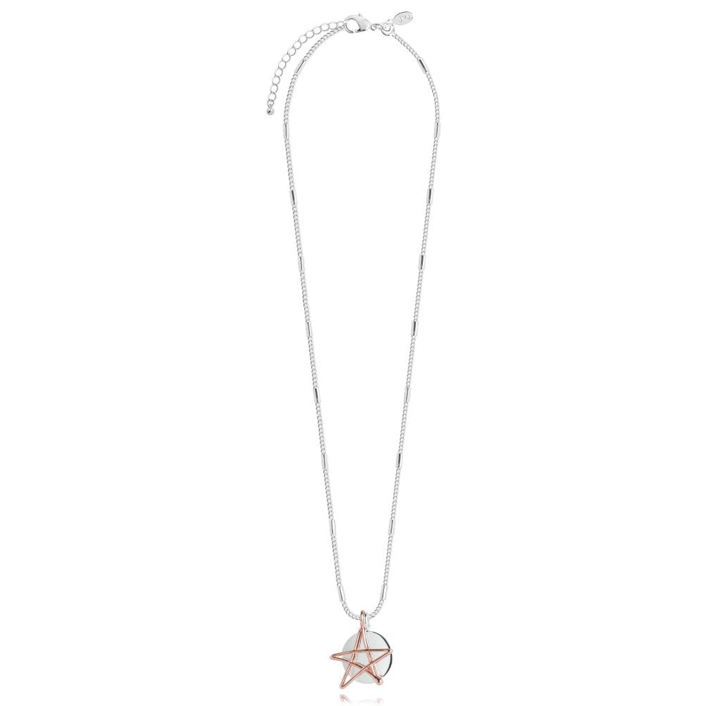 ALINA Star Necklace - Silver And Rose Gold - Necklace - 46cm