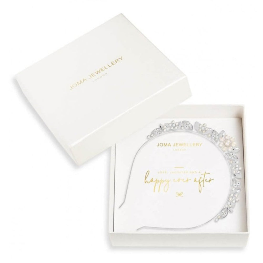 Happy Ever After Hair Accessories Pearl Flower & CZ Hair Band