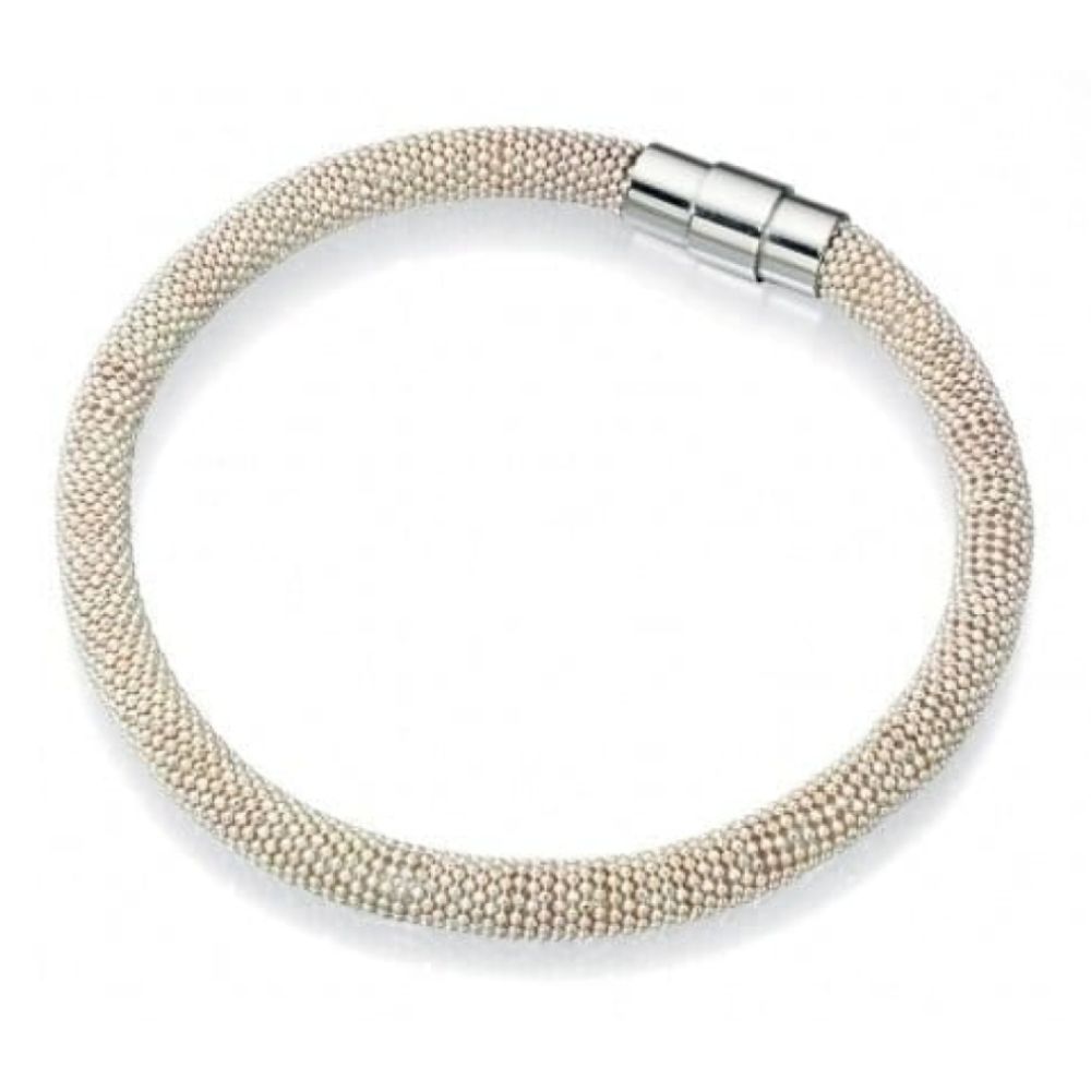 Ladies Mesh Style Bangle Bracelet With Magnetic Clasp