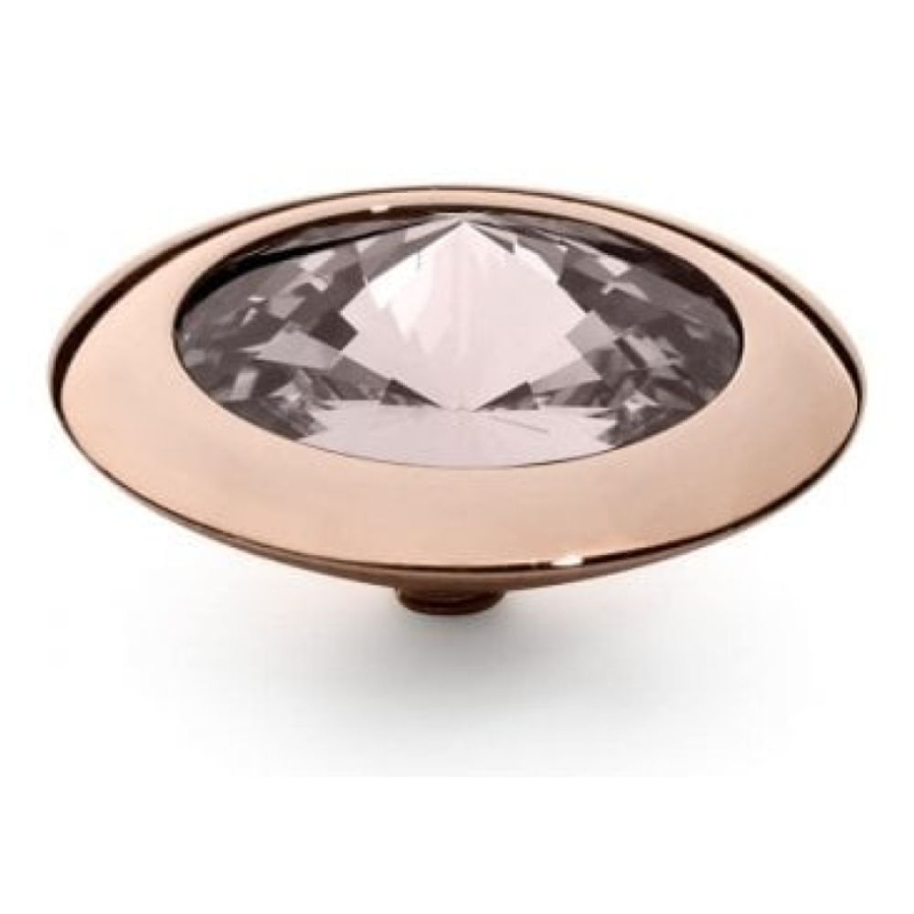 Famosa Rose Gold 16mm Tondo Ring Top Light Amethyst