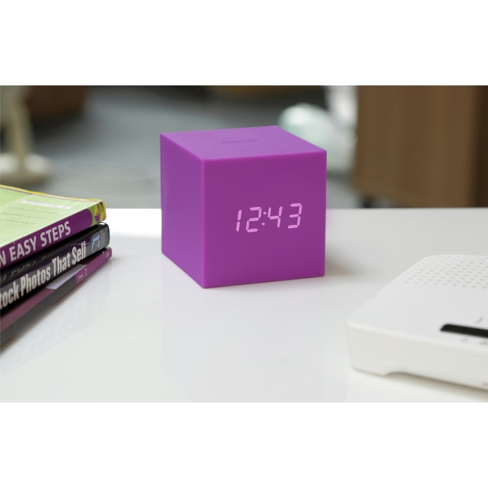 Gravity Cube Click Clock Purple