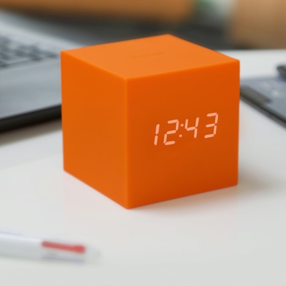 Gravity Cube Click Clock ������ Orange