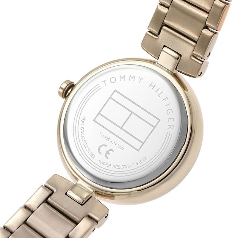 Aria Classic Ionic Plated Carnation Gold Steel Ladies Watch