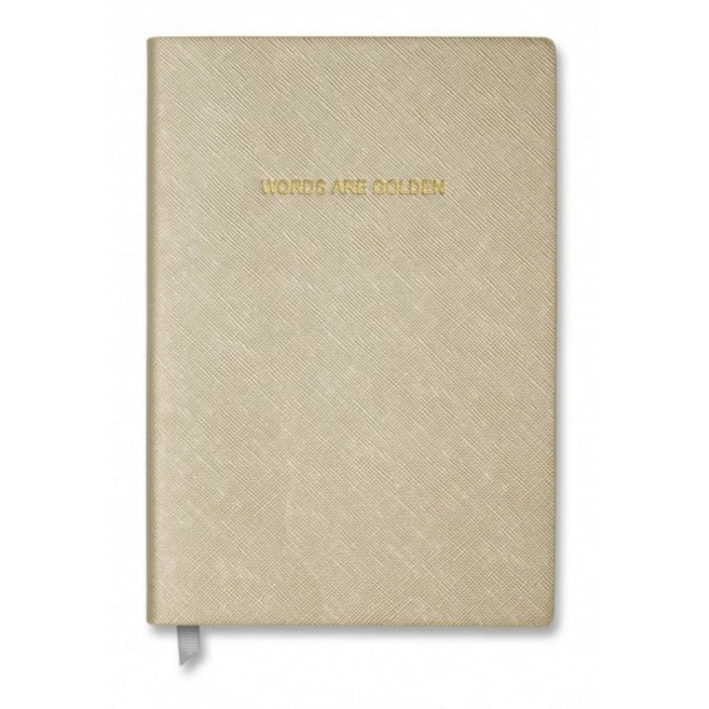 Small Notebook - Words Are Golden - Metallic Gold