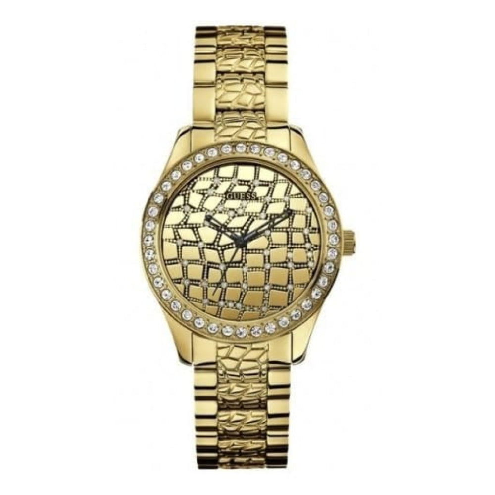 Ladies Croco Glam Gold Steel Watch
