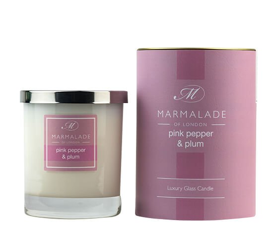 Pink Pepper & Plum Luxury Glass Candle