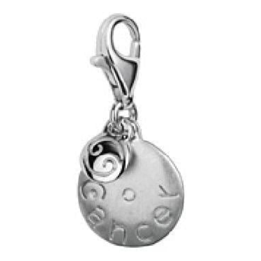 Ladies Cancer Start Sign Silver Charm