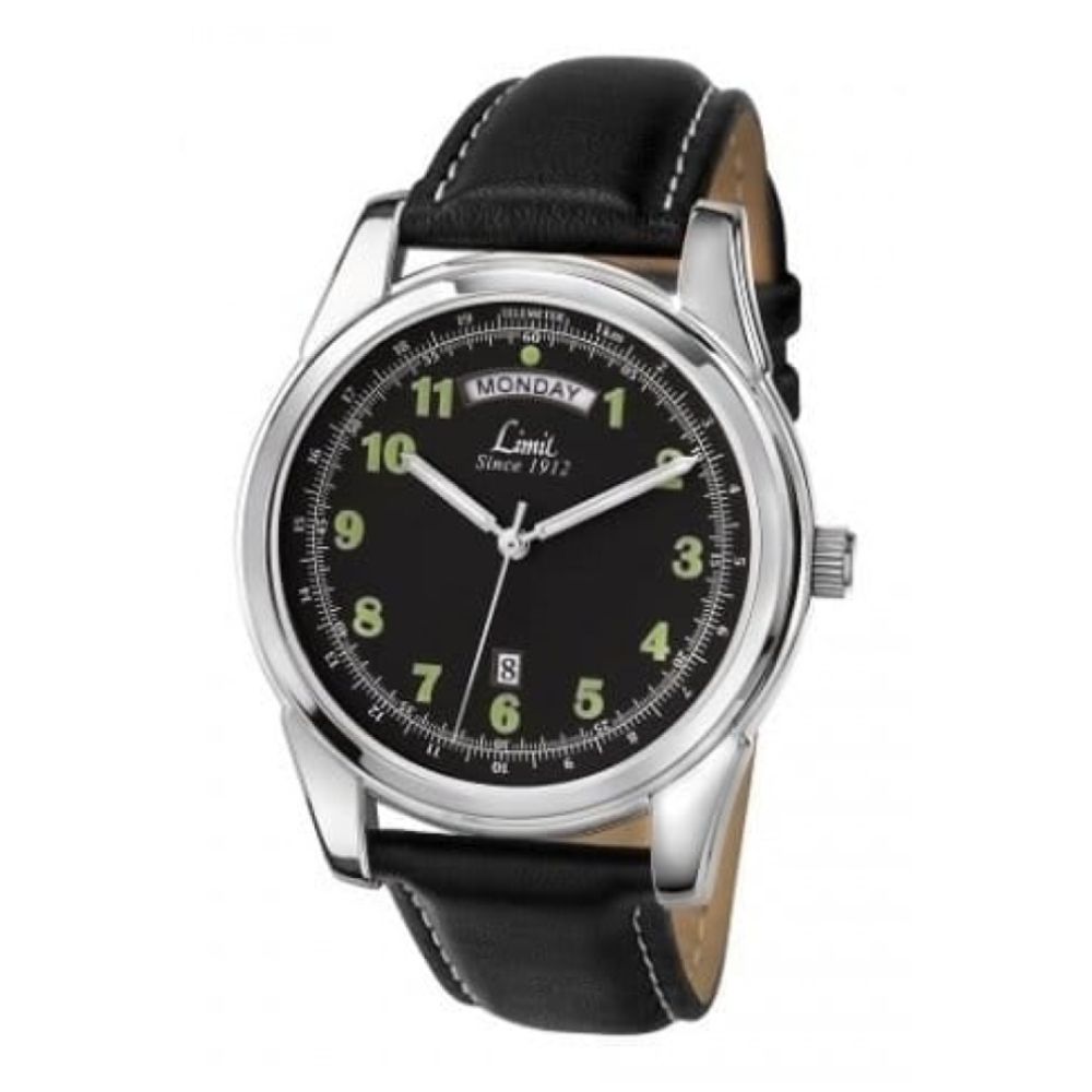Gents Black Strap Watch