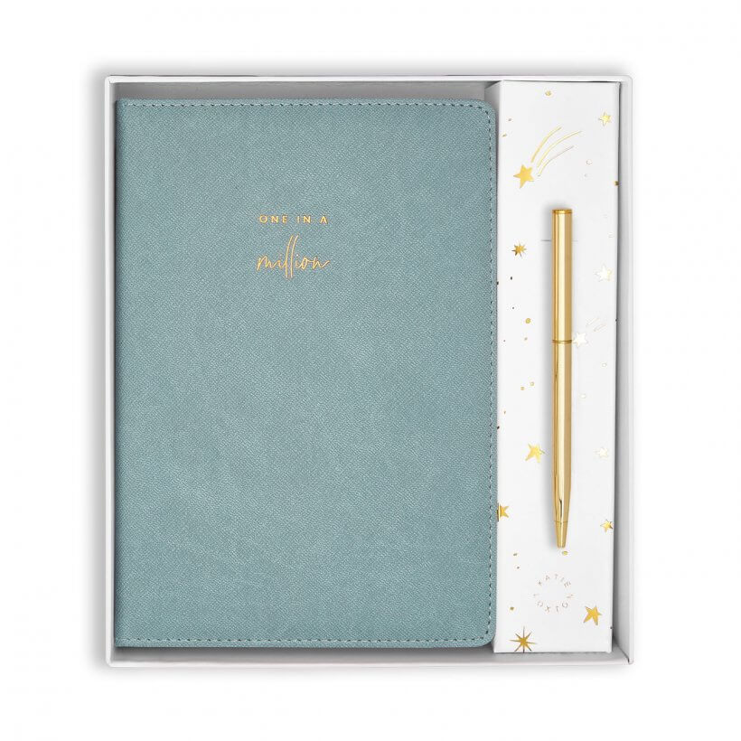Beautifully Boxed A5 Notebook And Pen Set | One In A Million | Blue