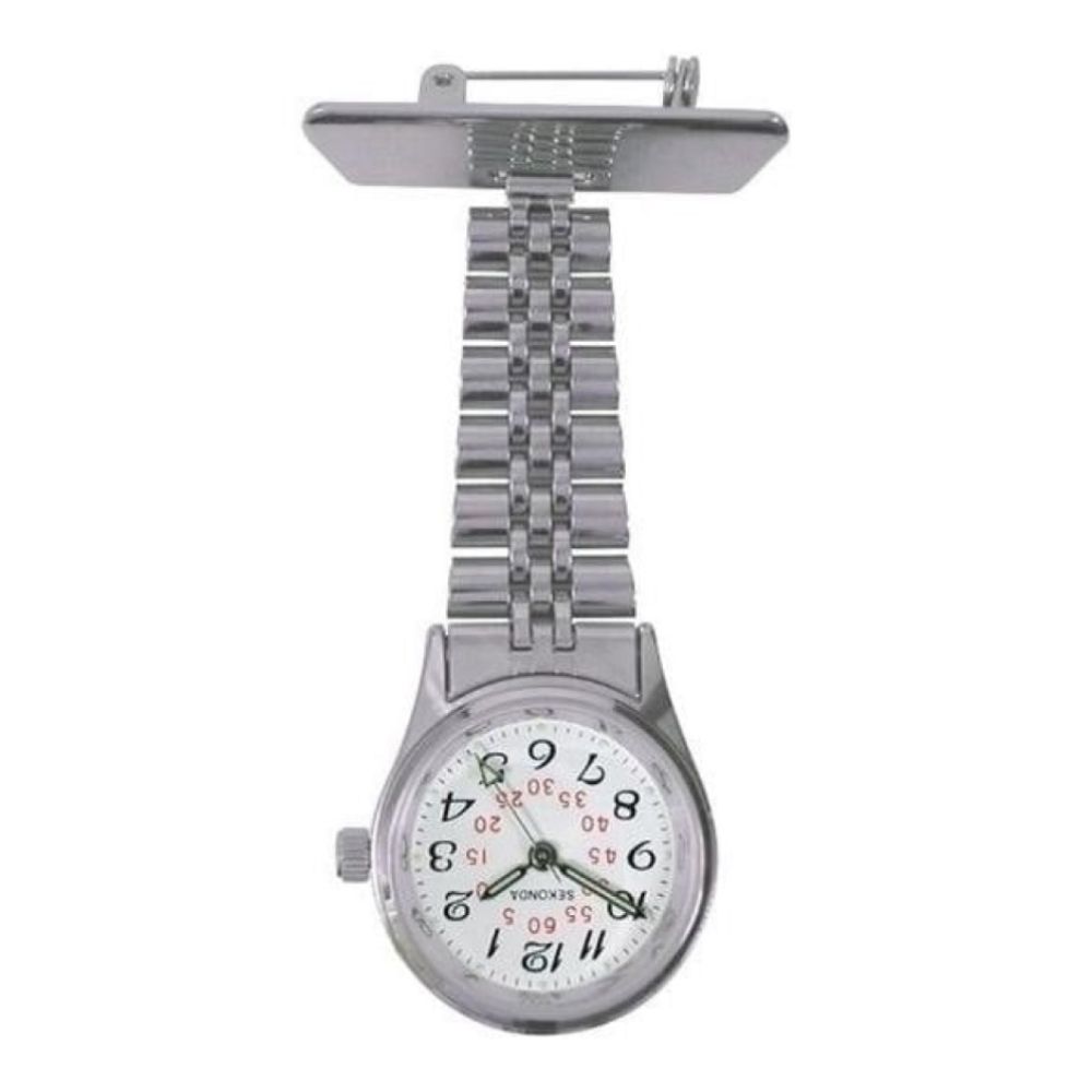 Chrome Nurse Fob Watch