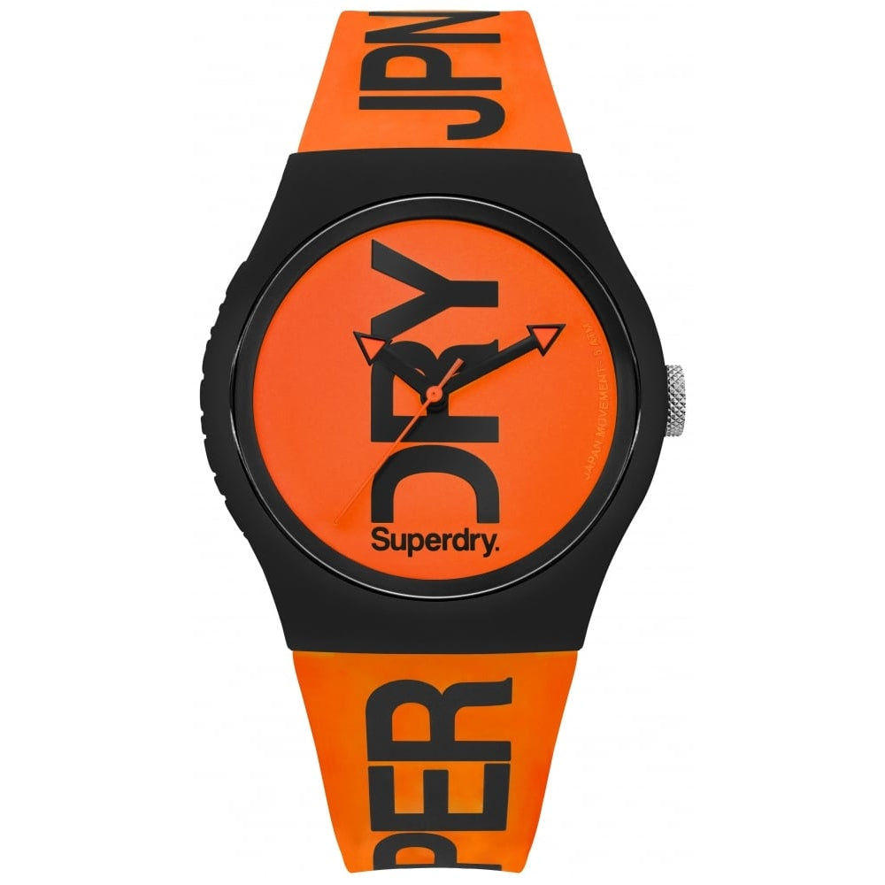 Urban Brand Fluro Orange Dial With Orange Silicone Printed Strap