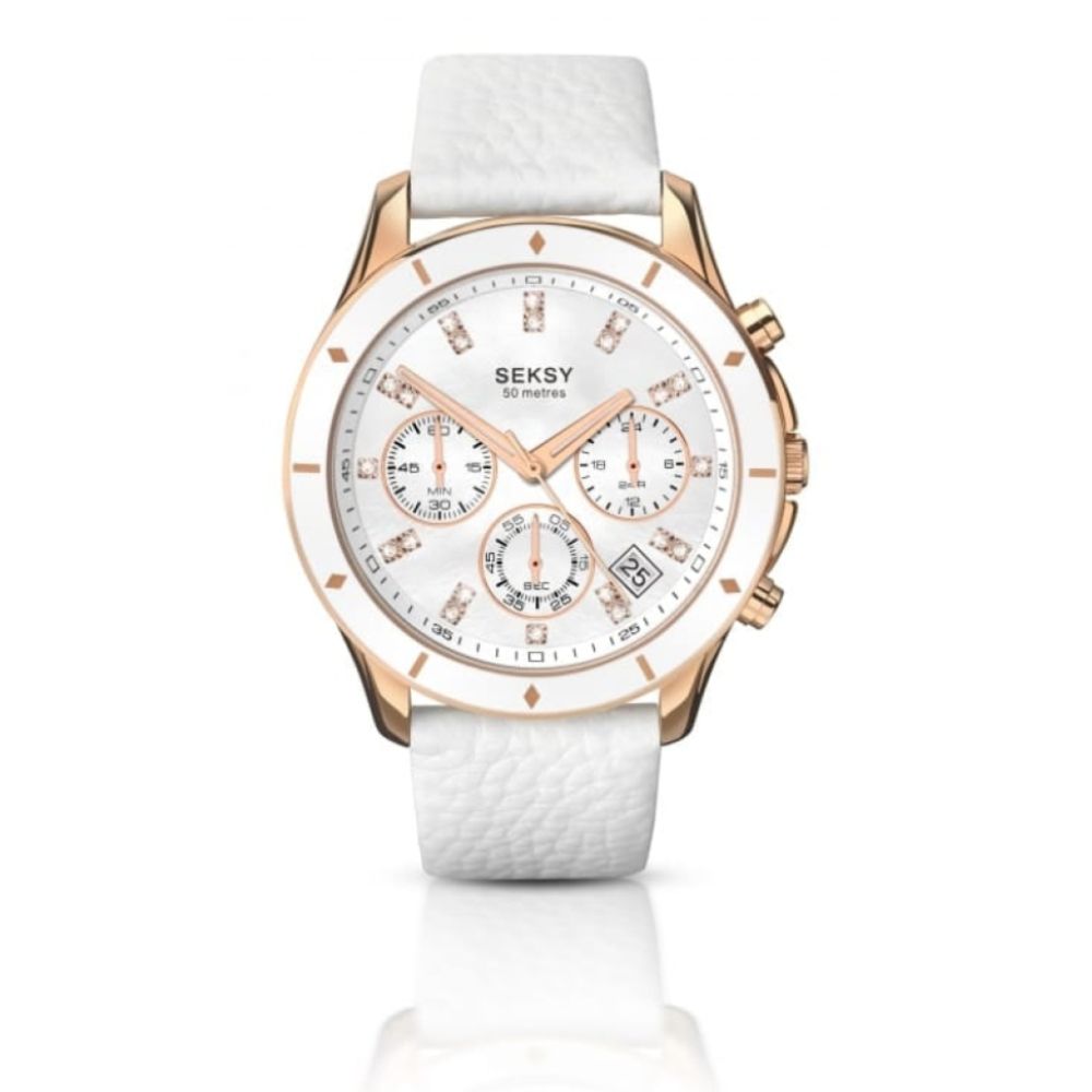 Ladies' Chronograph Watch Featuring Swarovski Crystals