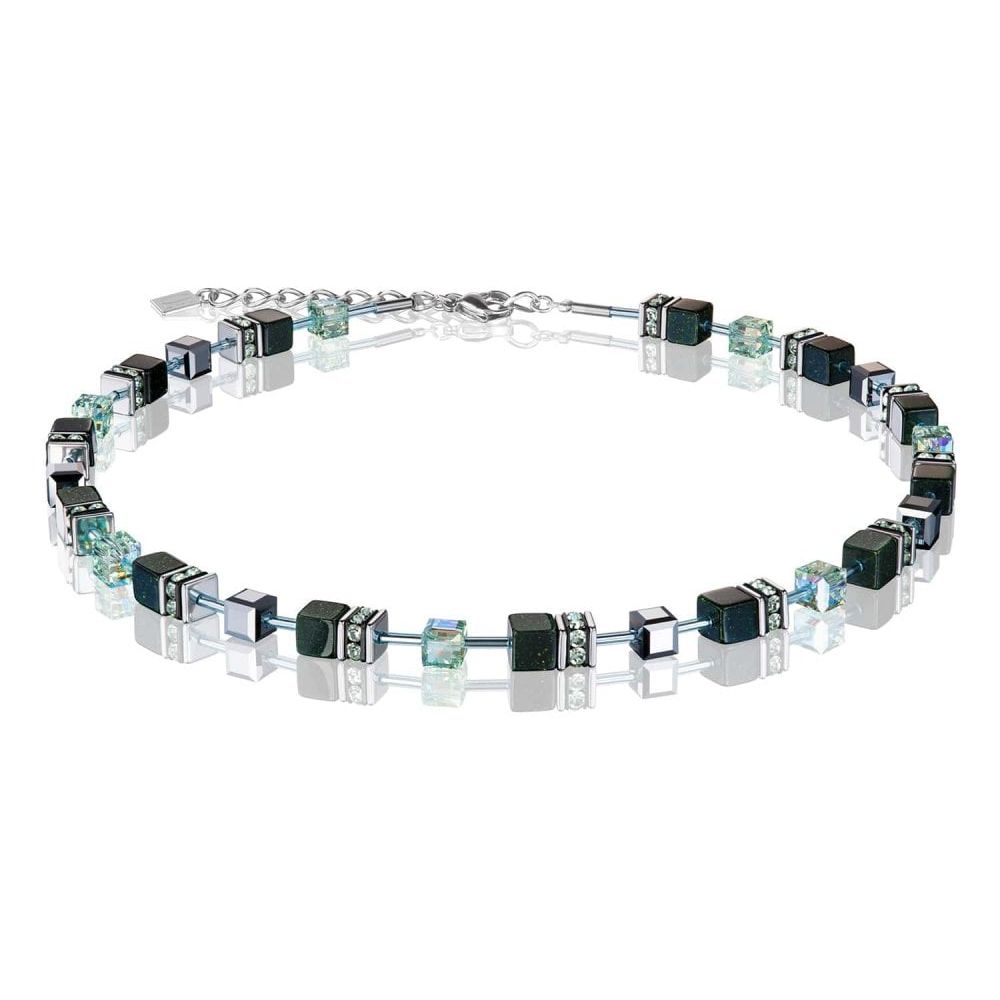 Geo Cube Dark Green Necklace