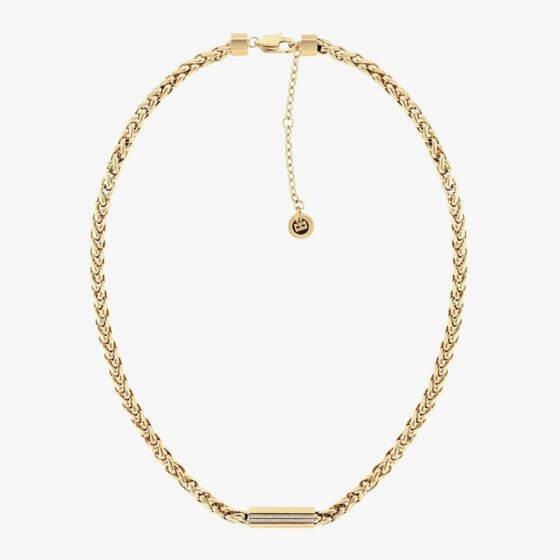 Snake Gold Plated Spiga Chain Necklace