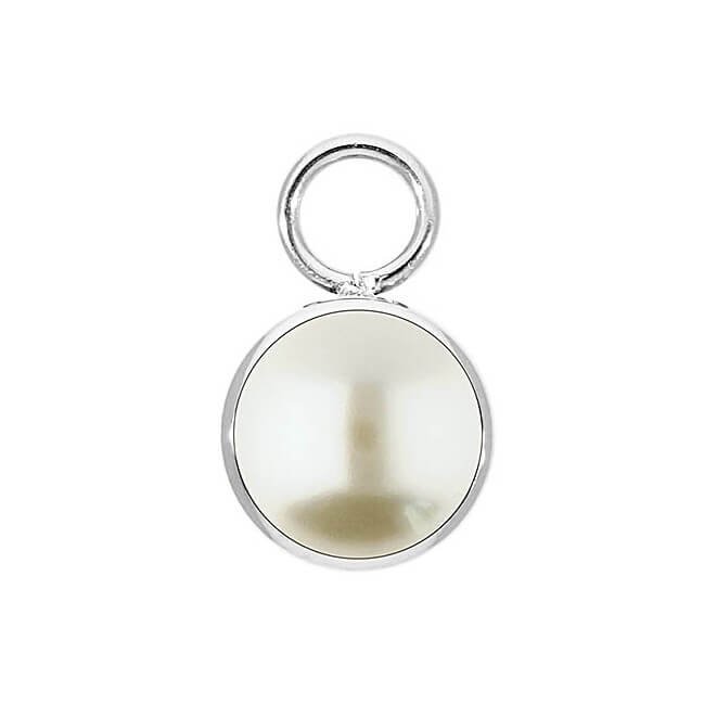 Cream Pearl Charm BOTTONE 10mm (SS)