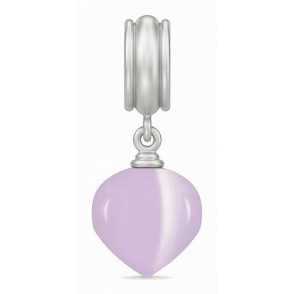 Lavender Moon Crystal Drop Sterling Silver Charm