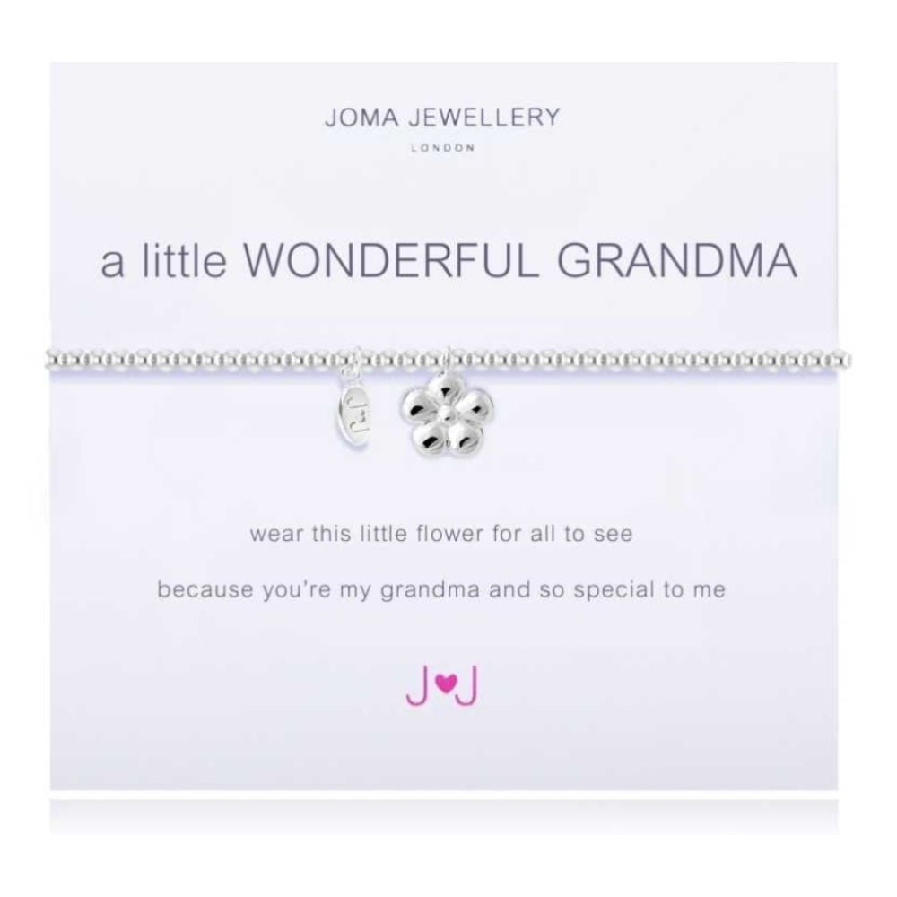 a little WONDERFUL GRANDMA - elastic bracelet - silver
