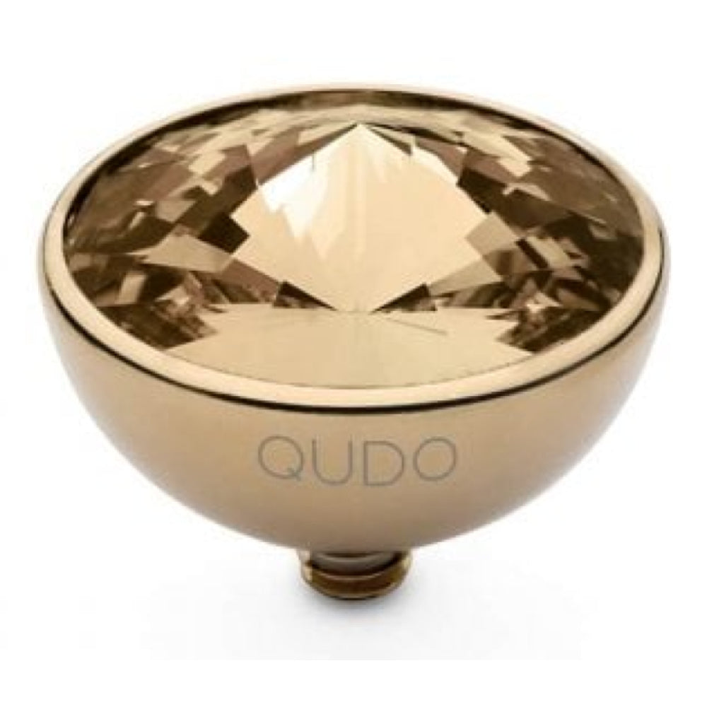 Famosa Gold 13mm Bottone Ring Top Light Colorado Topaz