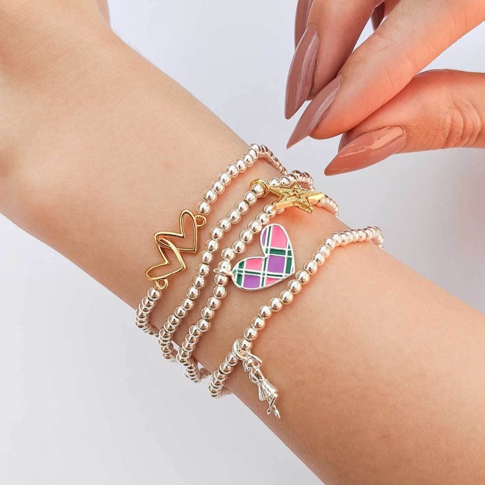 A Little | Highland Dancer (Scottish) | Silver | Bracelet | 17.5cm Stretch