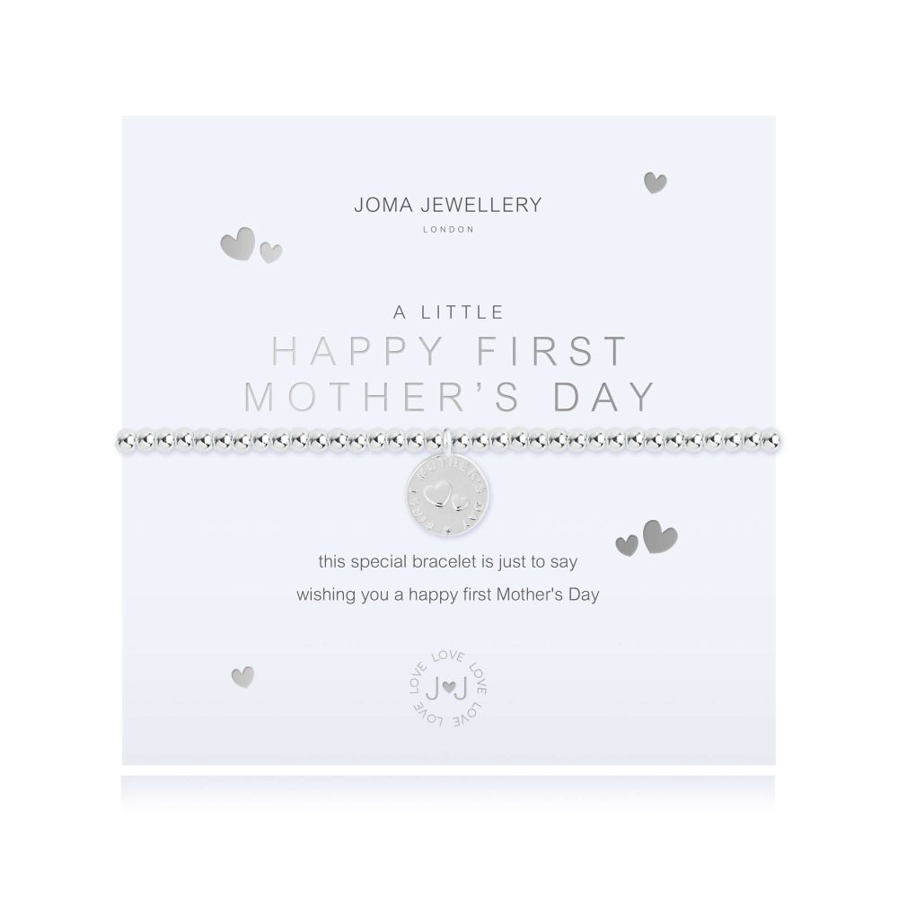 A Little | Happy First Mothers Day | Silver | Bracelet | 17.5cm Stretch