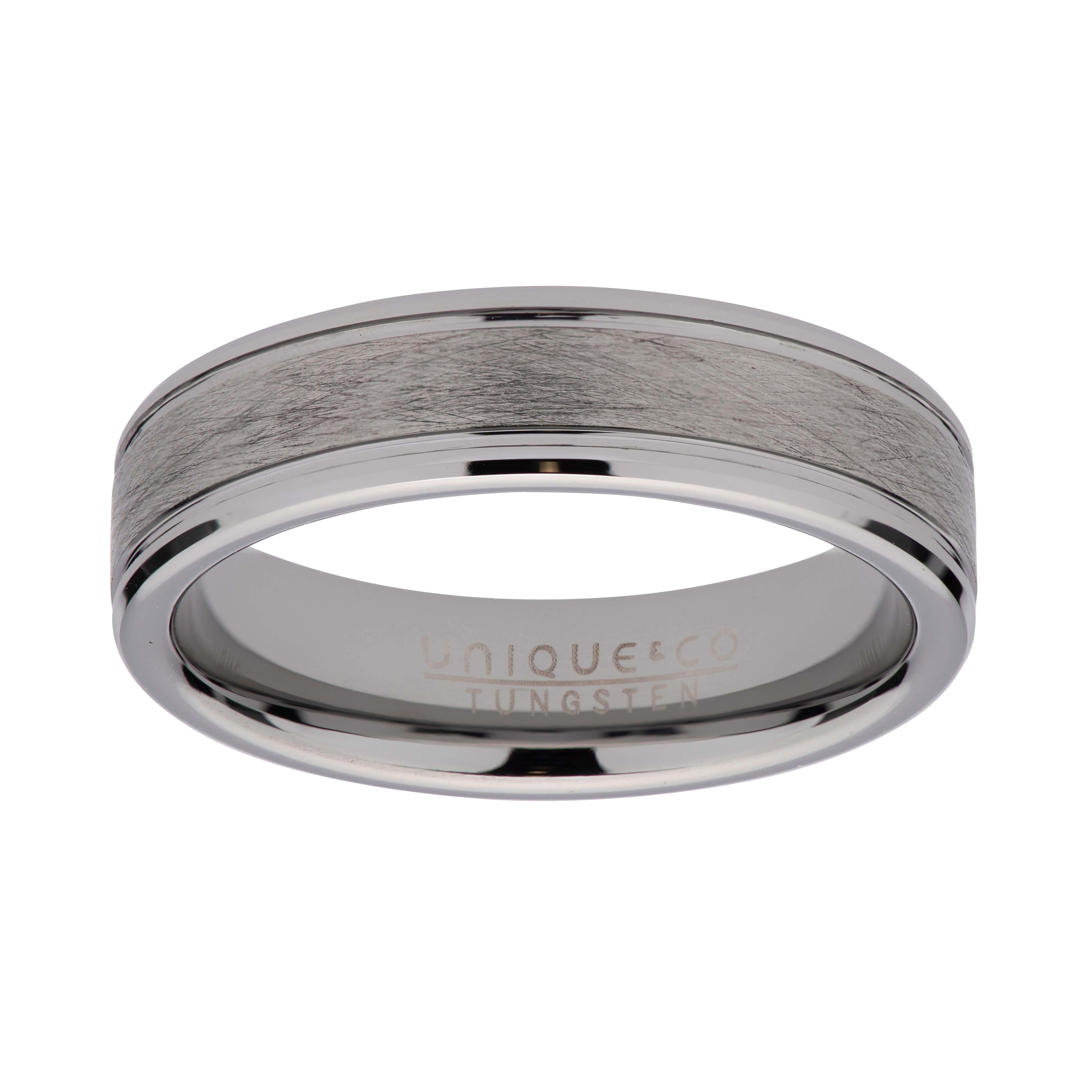 Matte Finish Tungsten Carbide Ring 6mm