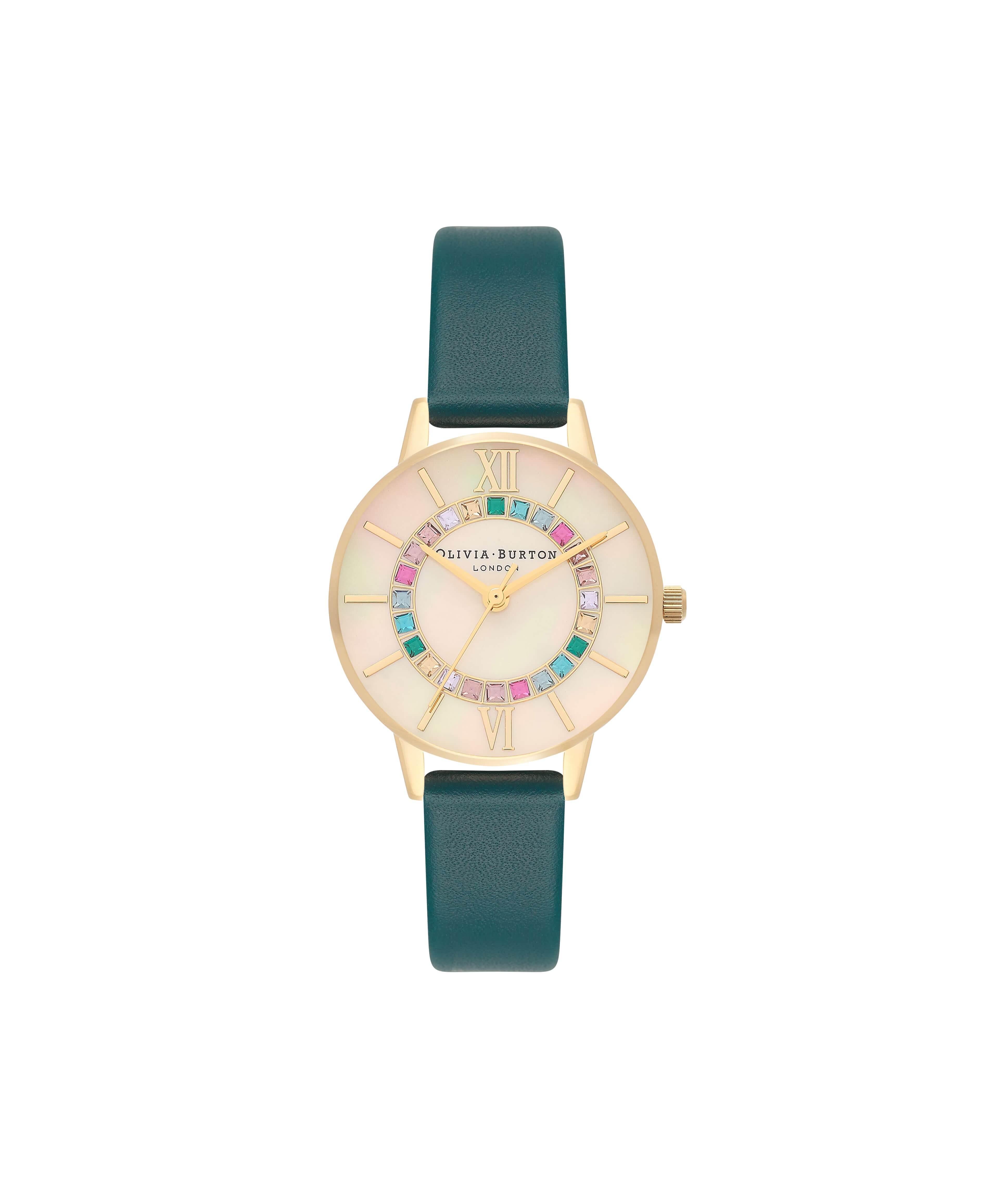 Sparkle Wonderland Blush Midi Dial, Teal & Gold Ladies Watch
