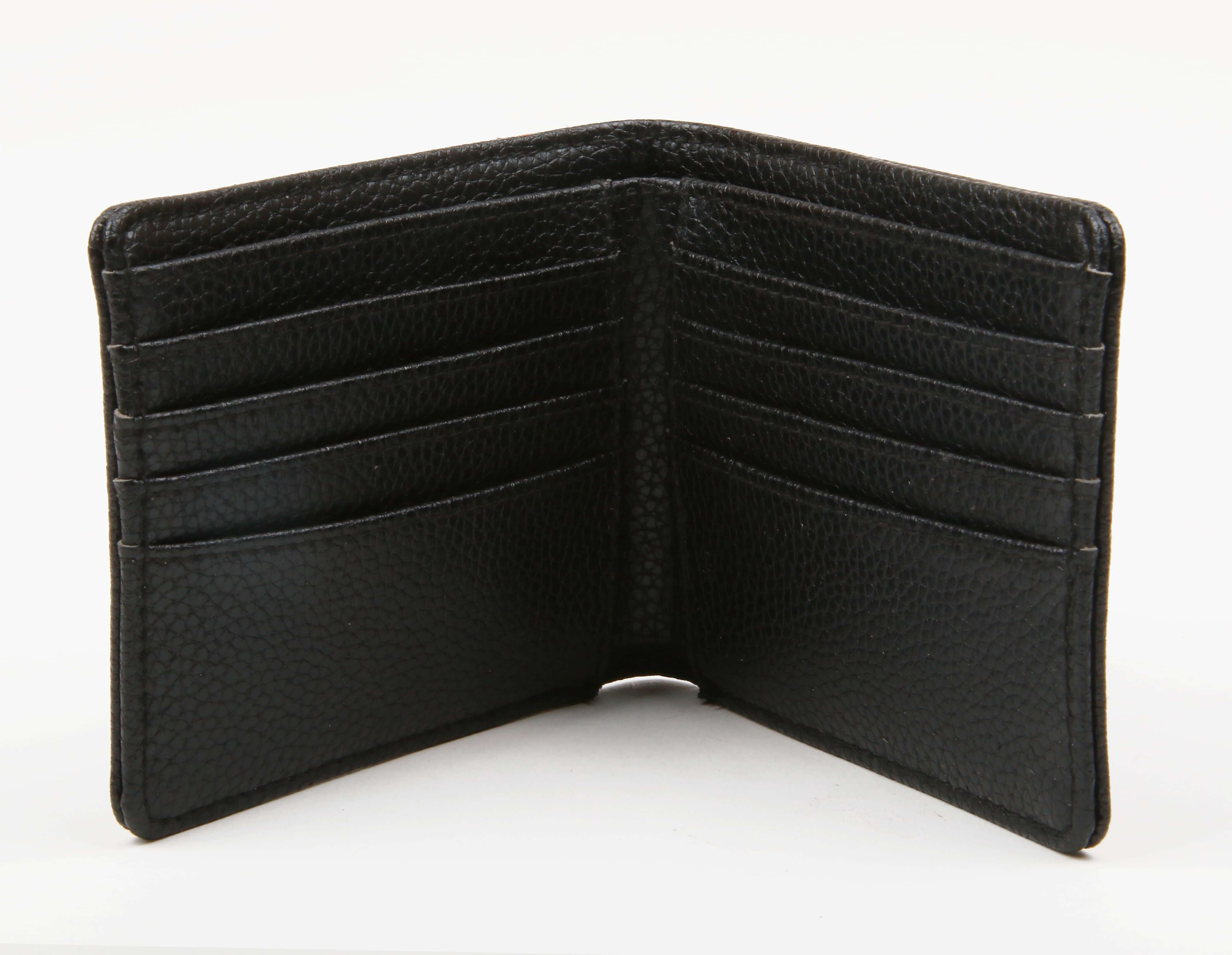 Mens Microfibre Wallet With Orange Black Stripe
