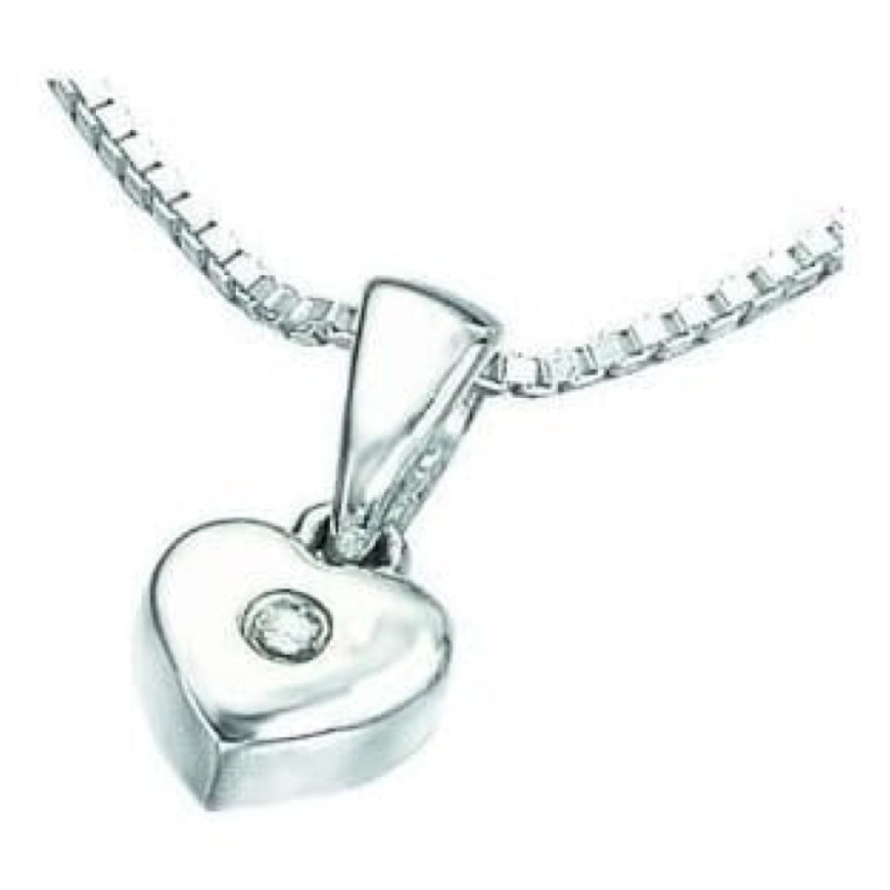 Girls Sterling Silver Heart Necklace
