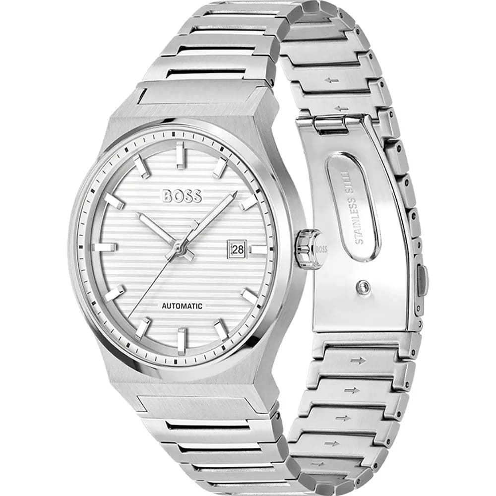 Candor Automatic Silver Dial With Stainless Steel Bracelet Strap Men's Watch